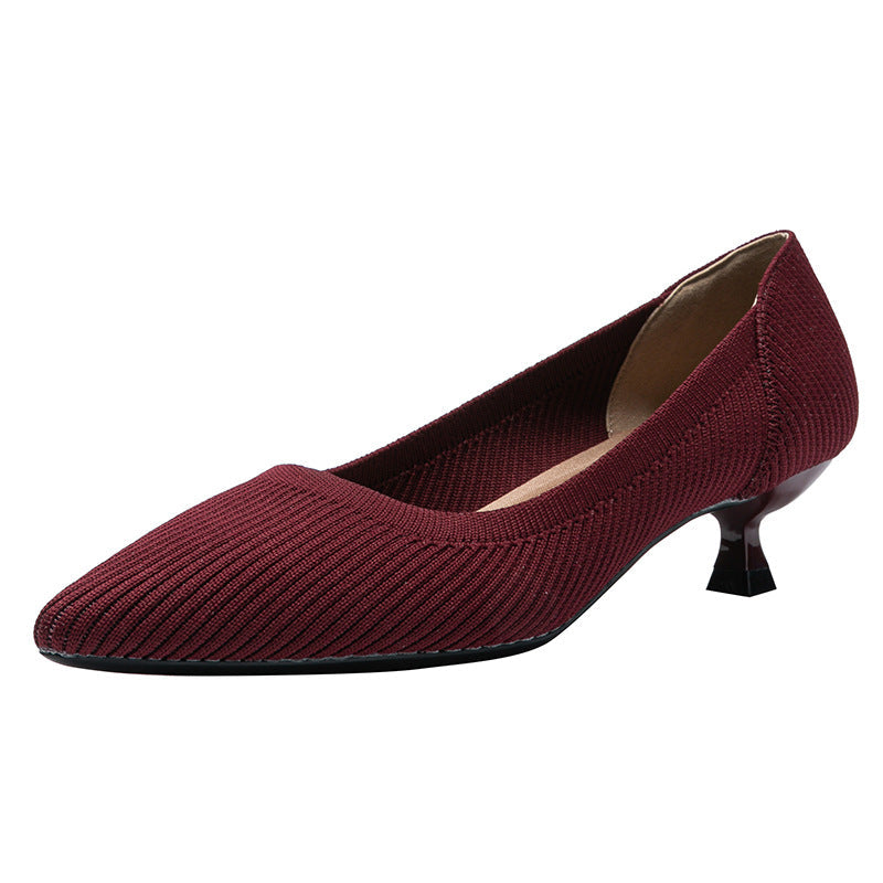 Women's Pointed-Toe Knit Heels
