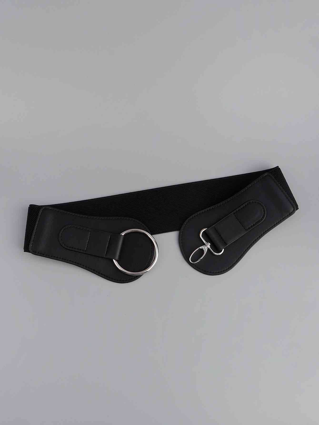 Elegant Fashion PU Elastic Wide Belt – Adjustable Comfort Fit See size chart under “more details”