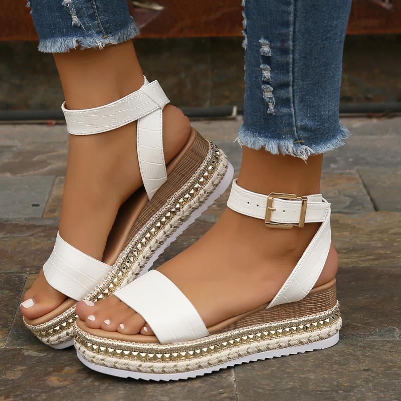 Women's Rope Bottom Platform Sandals