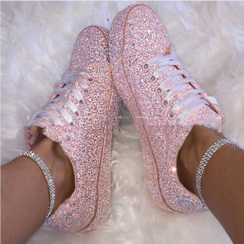 Large Lace-Up Fashion Single Flats