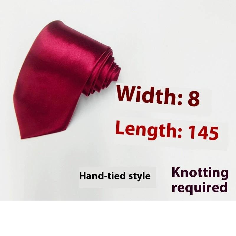 Men's 8cm Plain Suit Tie
