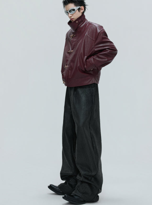 Lining Padded Jacket Leather Coat