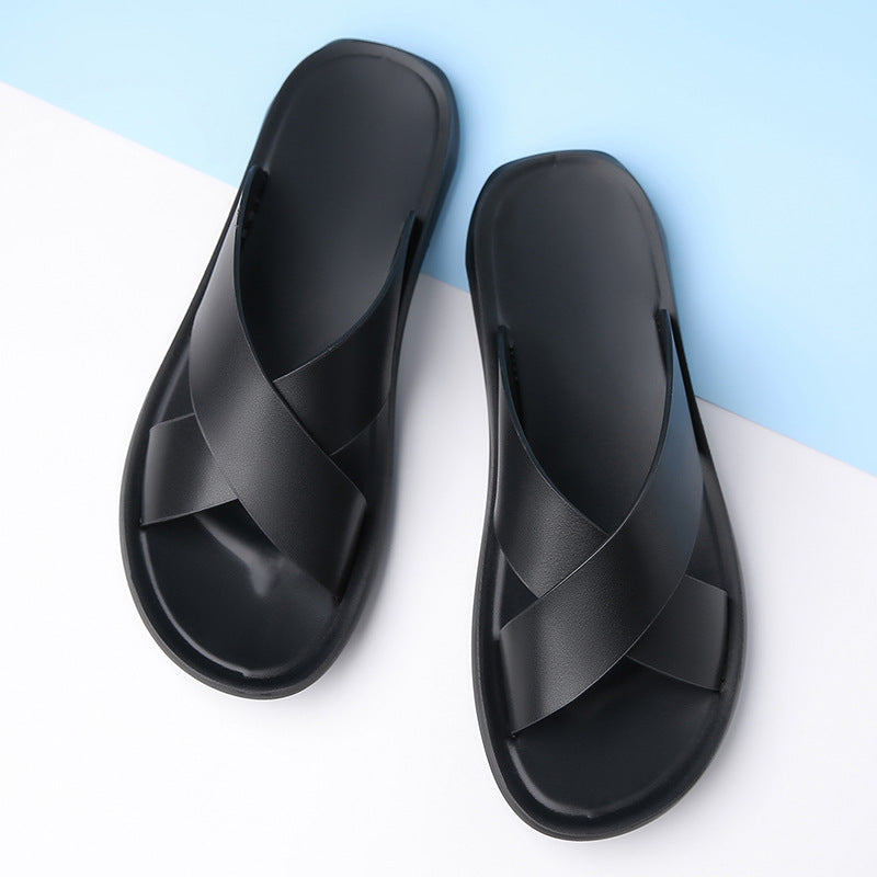 Men's Leather Casual Slippers