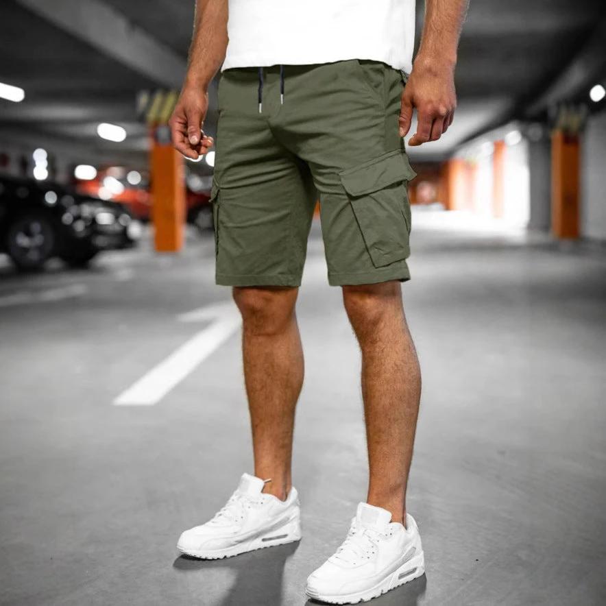 Fashion Personality Men's New Woven Five-point Pants