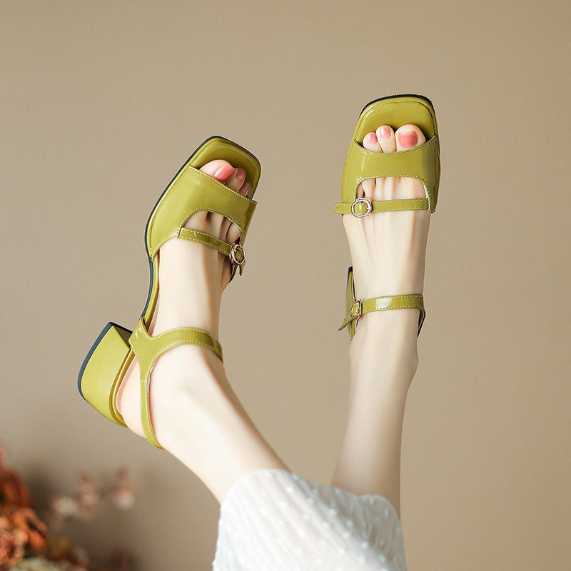 Women's Chunky Heel Ankle-Strap Sandals