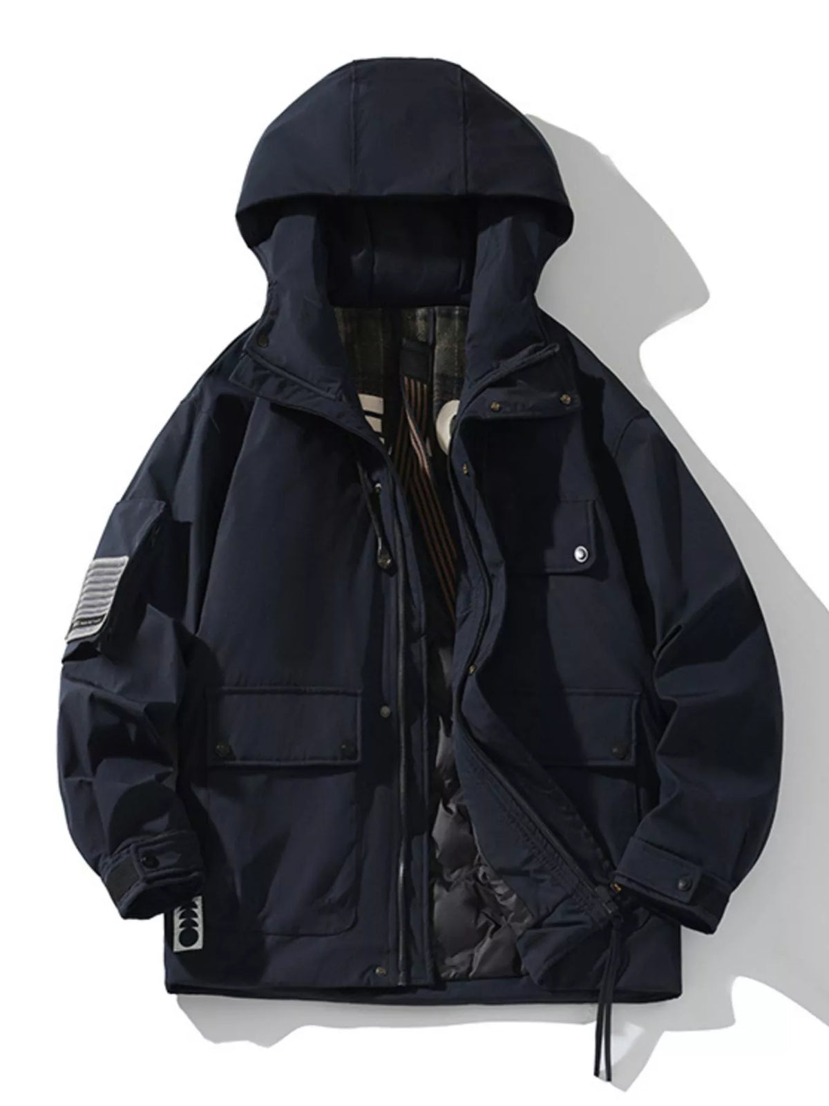 Men's Plus Size Zip Up Hooded Jacket