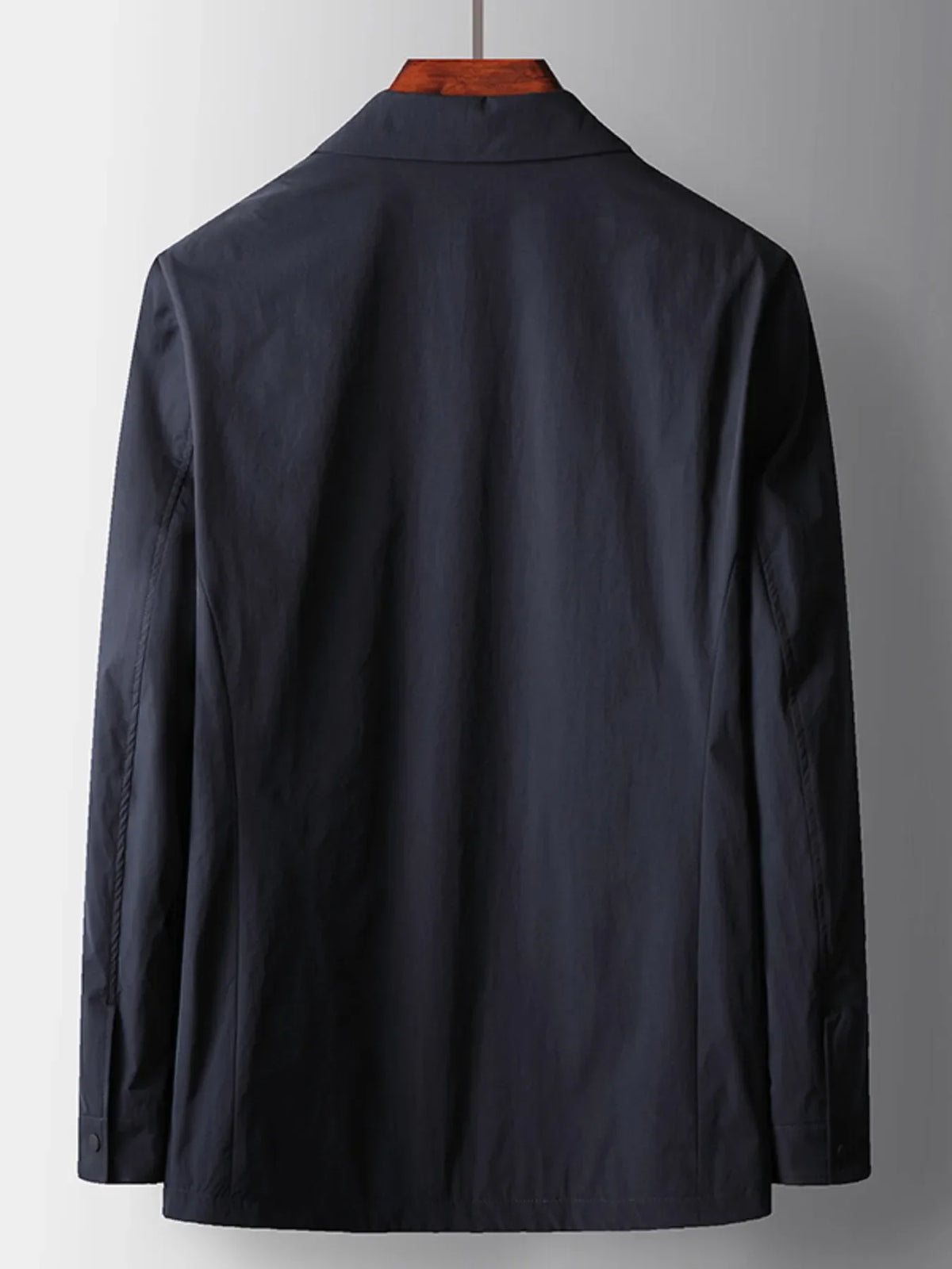 Men's Plus Size Button Up Long Sleeve Jacket