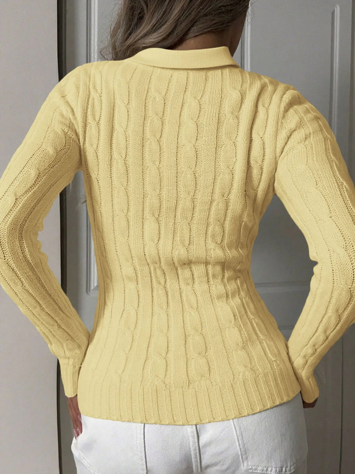 Cable Knit Long Sleeve Sweater