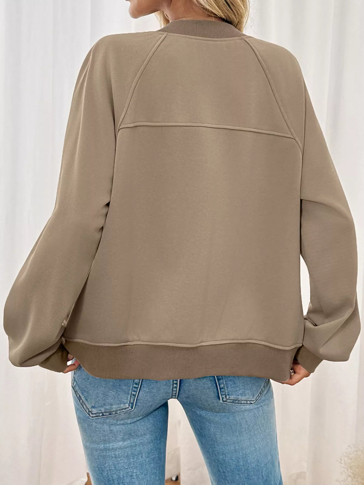 Zip Up Raglan Sleeve Jacket