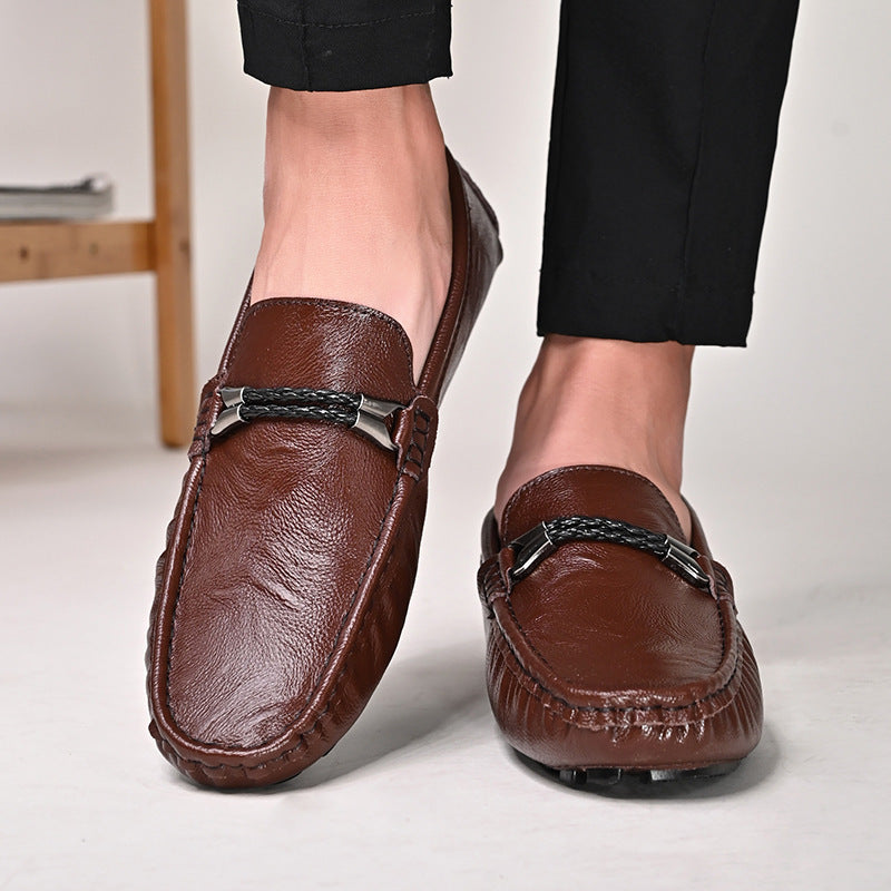 Men's British Style Cowhide Loafers