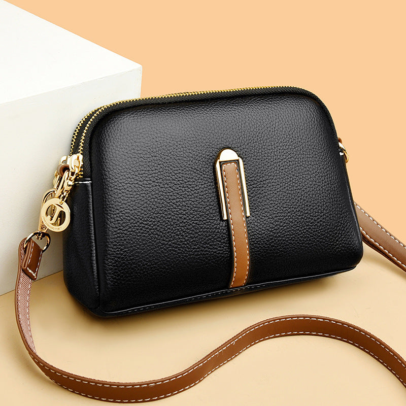 Women's Simple Shoulder Texture Messenger Bag Travel Bag