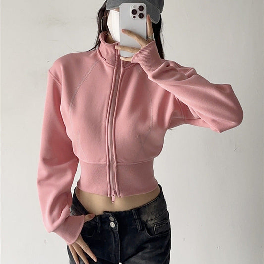 Sudadera con cremallera estilo europeo y americano, forro polar, cuello alto, con capucha desmontable. Ver tabla de tallas en "más detalles".