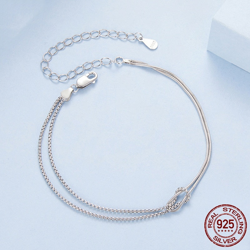 S925 Sterling Silver Shuttle Bracelet