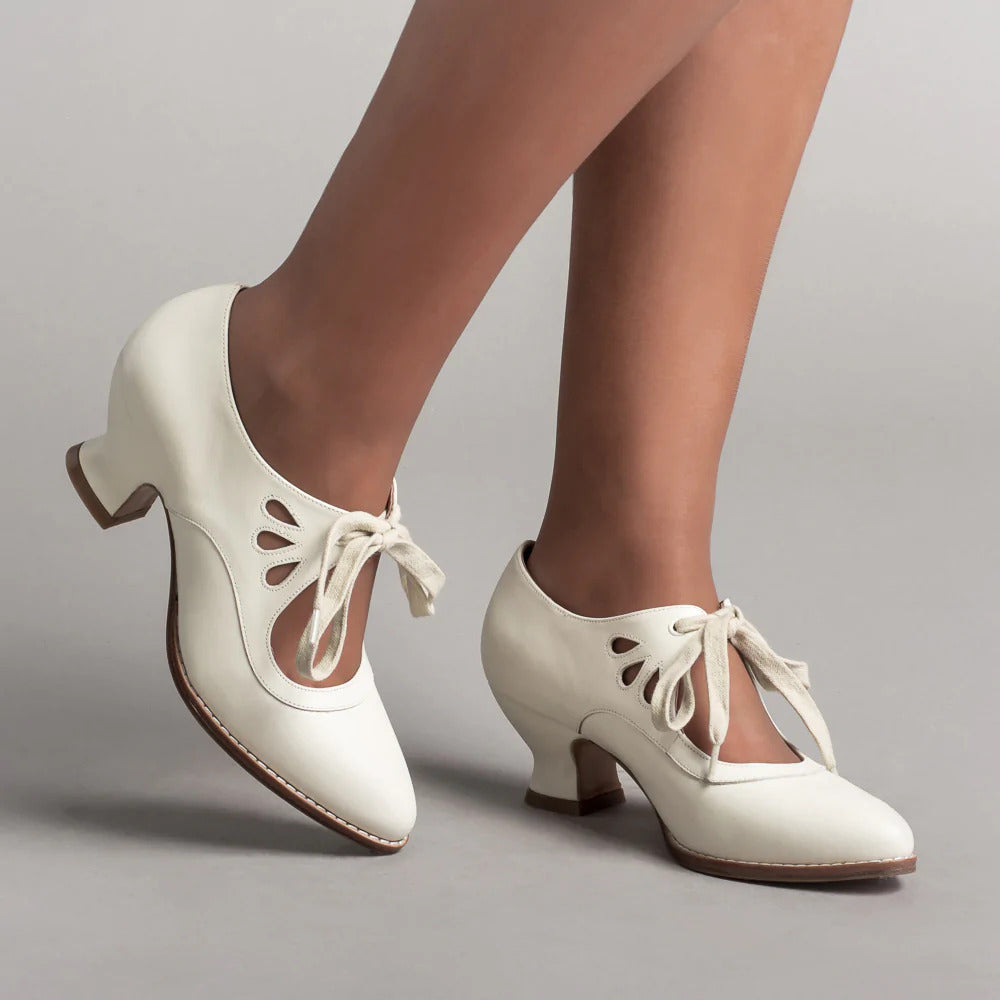 Hollow Out High Heel Lace-up Casual Shoes Plus Size Woman High-heeled Shoes