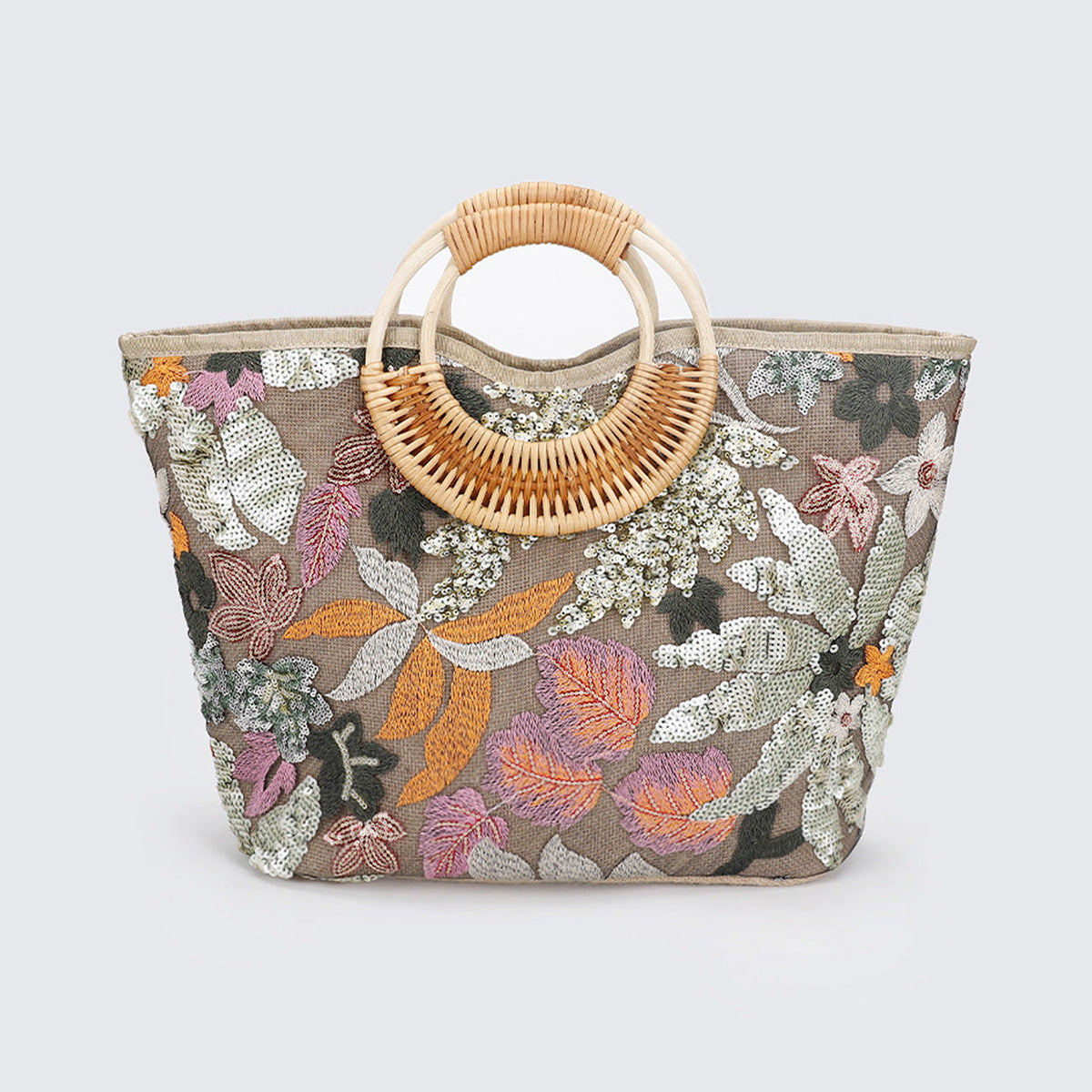 Large-Capacity Woven Sequin Tote Bag Handbag