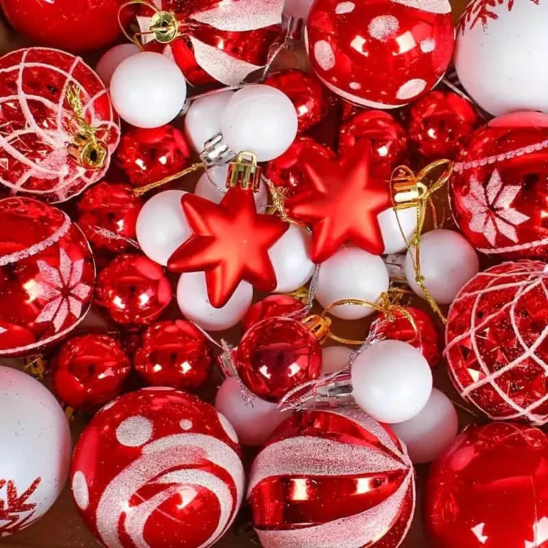 44-Piece Set: Christmas Decoration Colorful Ball Gift Box Set