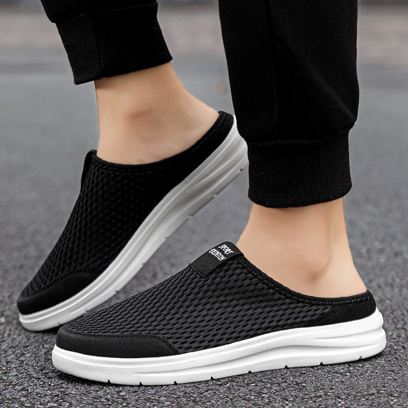Men's Breathable Mesh Mule Sneakers