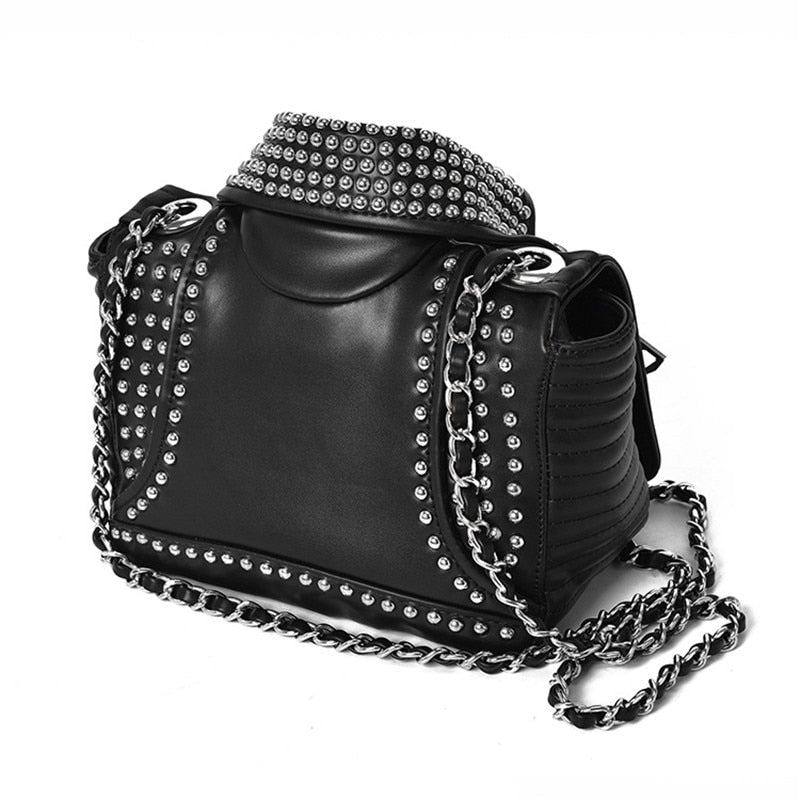 Women's Rivet Messenger Travel Bag