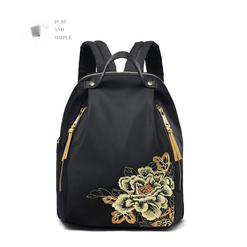 Pmsix Tianxu Chinese-style Embroidered Backpack Ethnic-style Lightweight Travel Bag