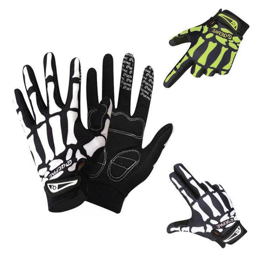 Sports Outdoor Full Finger Skull Riding Gloves For Men