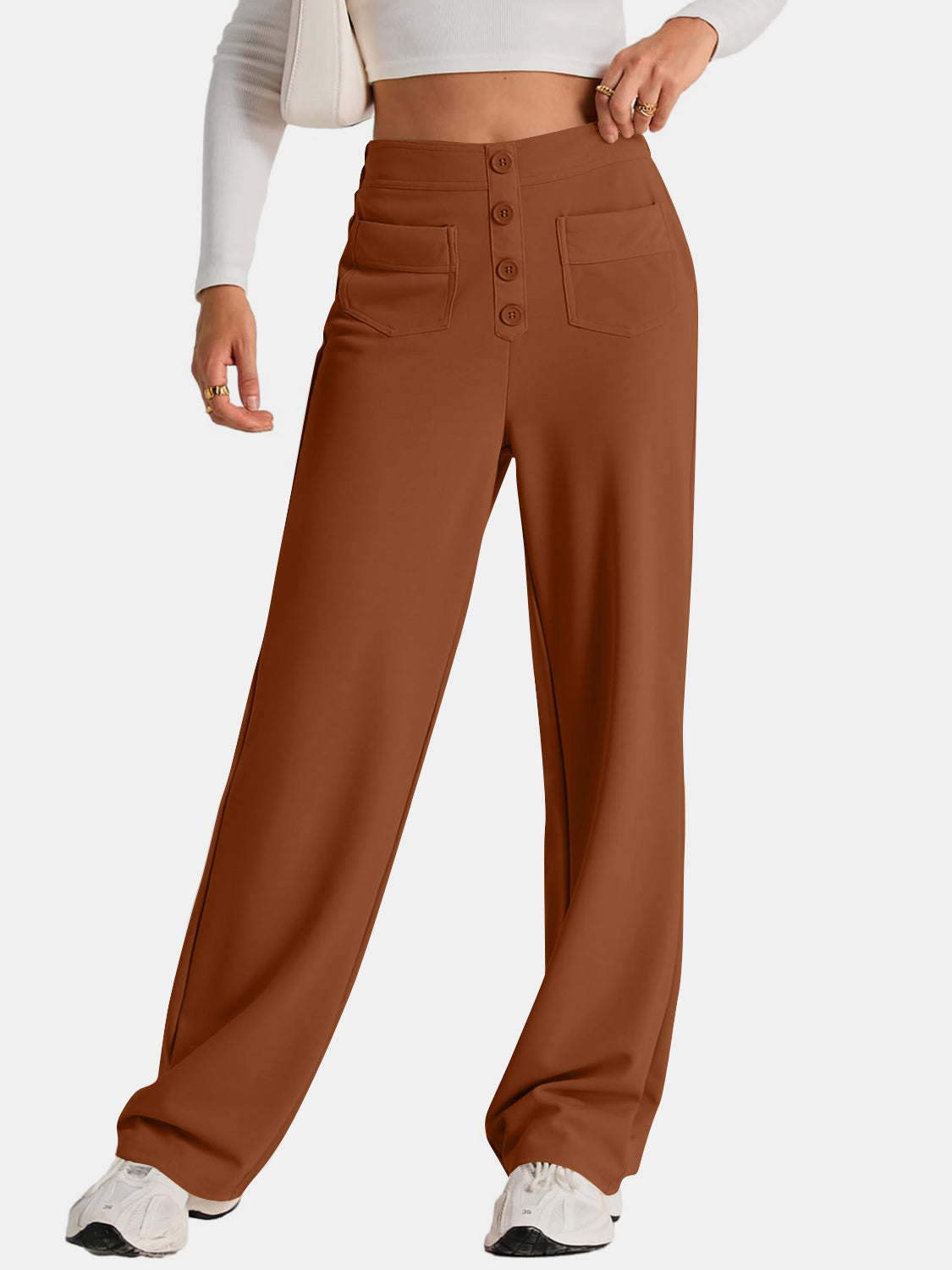 Pantalón ancho de talle alto