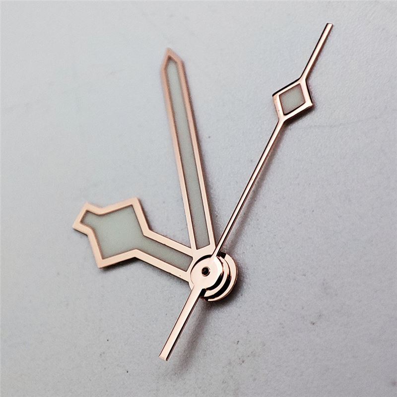Rose-gold Hands With Green Luminous Coating Watch Hands Suitable For NH3536 Movements