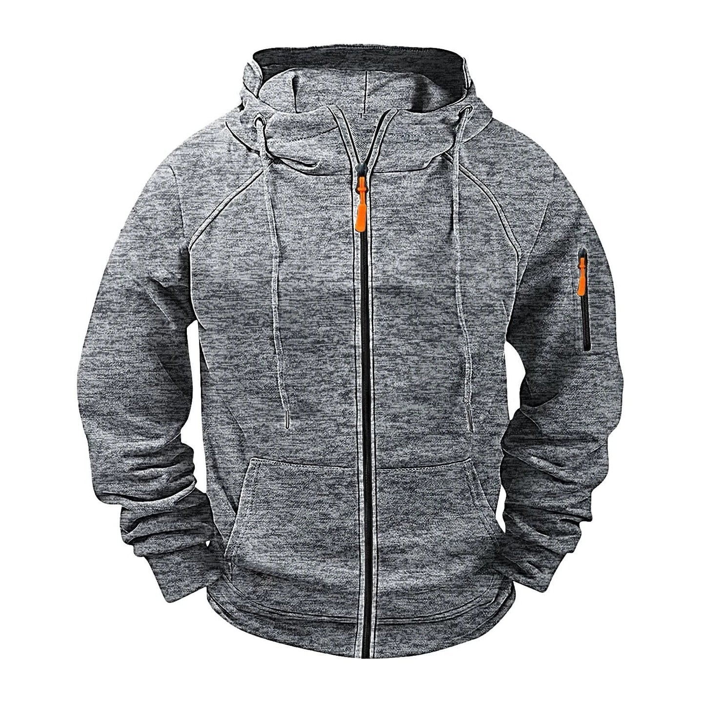 Men's Loose Leisure Hooded Zip-up Sweater