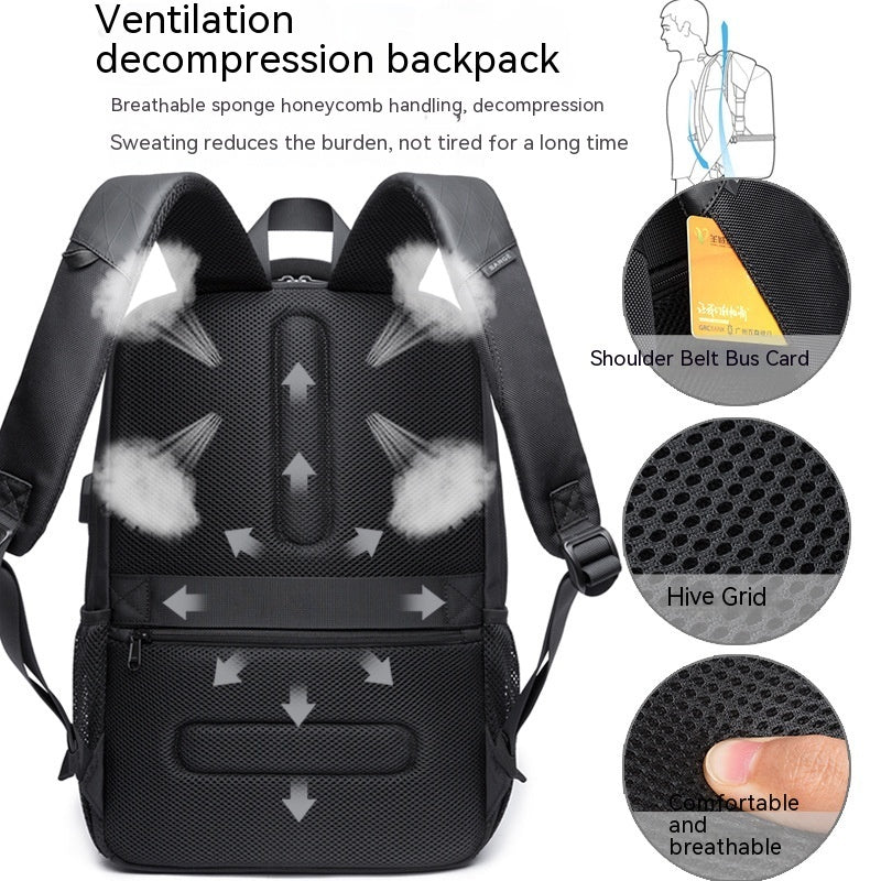 Men's Computer Casual Student Schoolbag Backpack