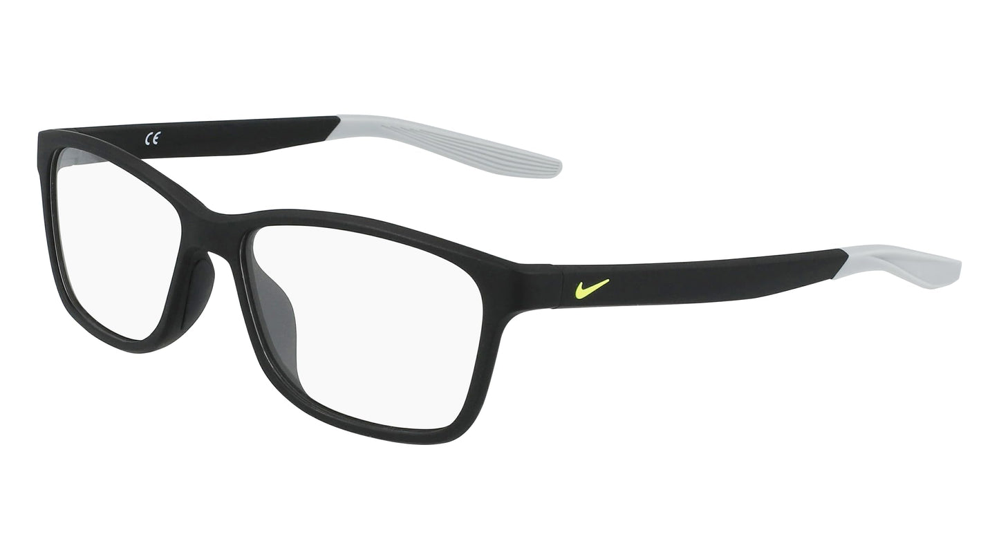 Nike 5048 001 Eyeglasses Matte Black Full Rim Rectangle Shape 49mm