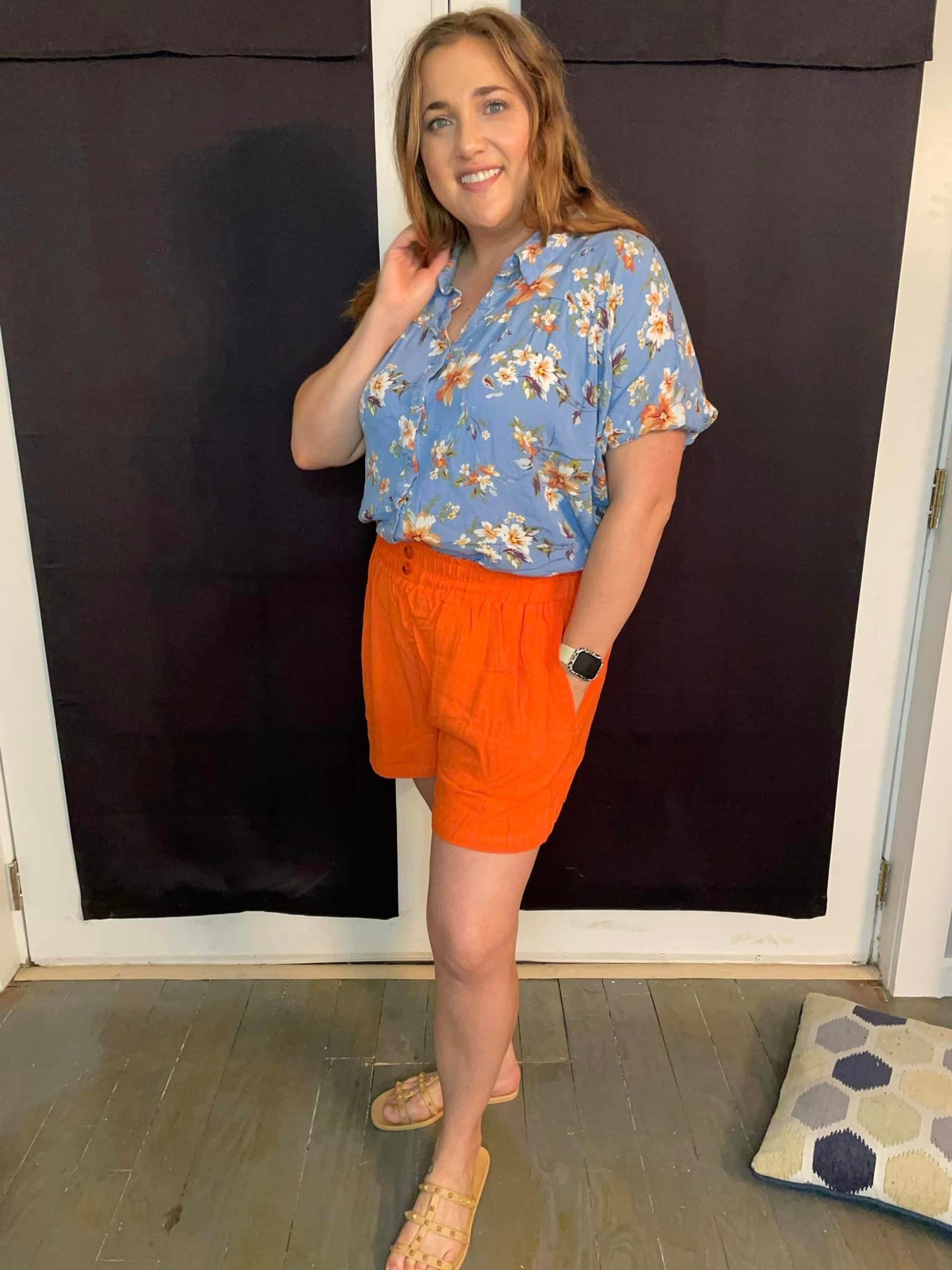 Unos shorts de lino de talle alto A Little Lazy