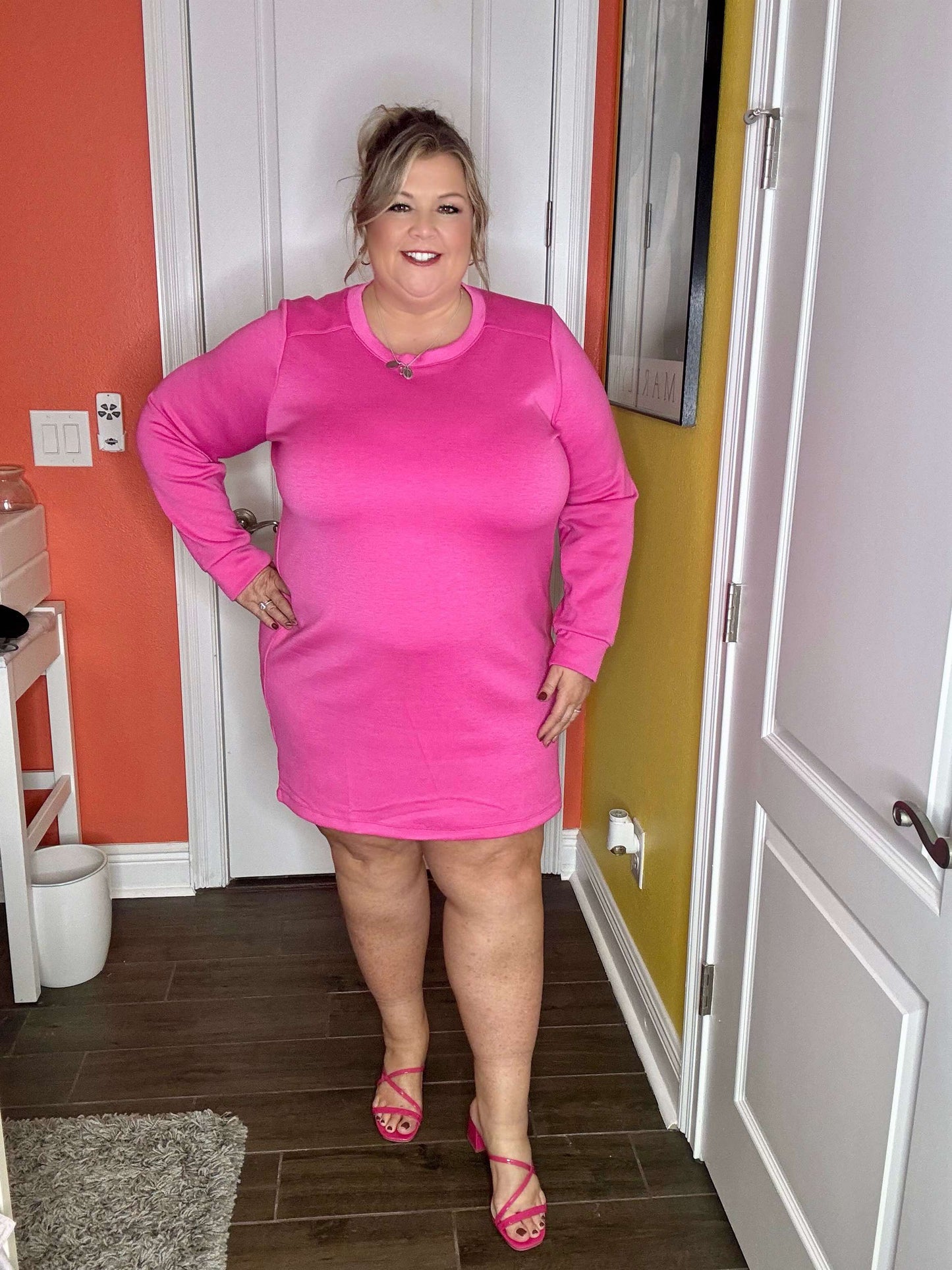 Milan Travel Shift Dress in Mauve