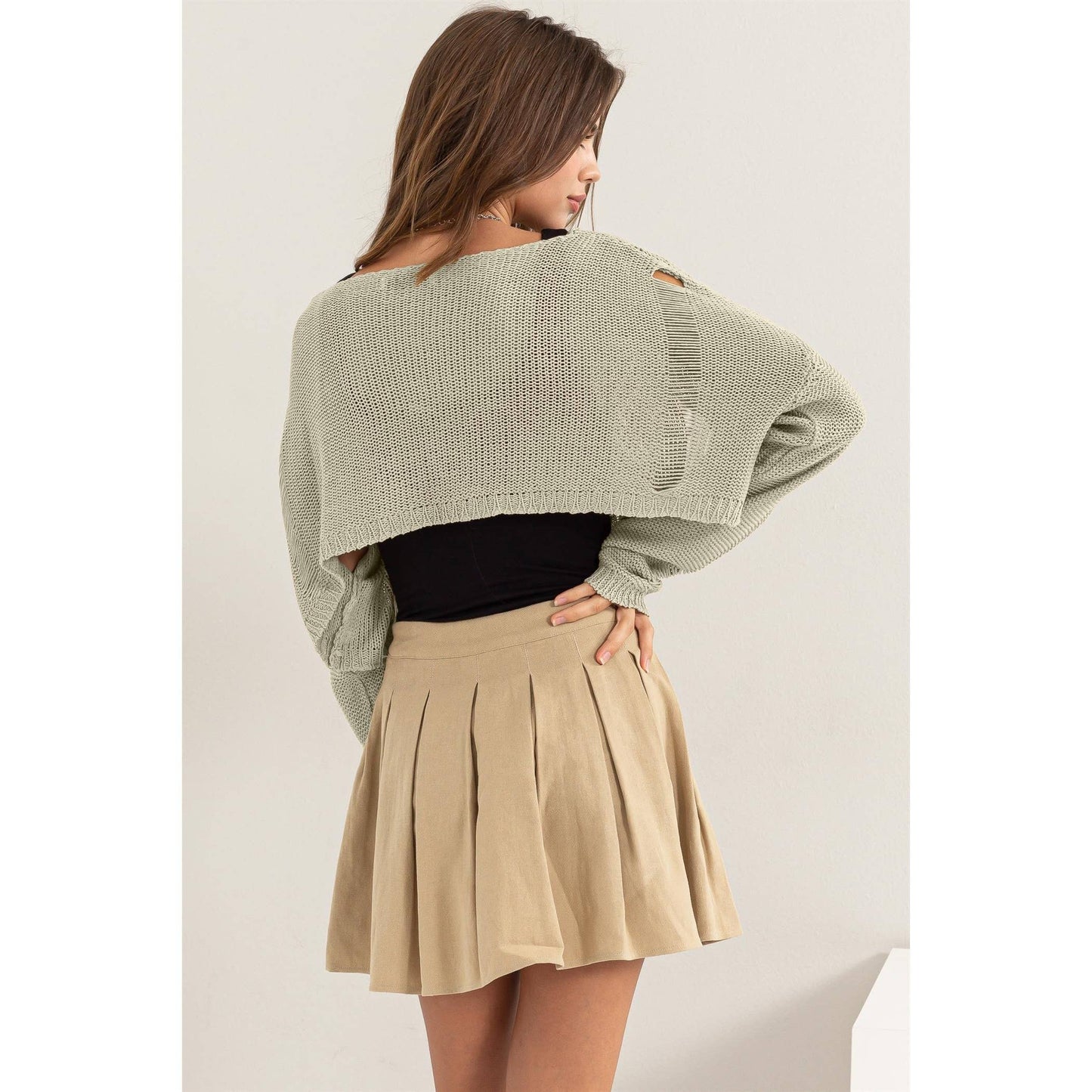 Leah's Distressed Crop Top