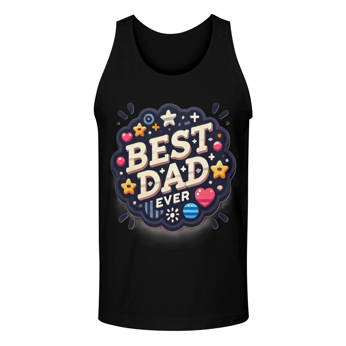 Best Dad Ever Circle Men's Graphic Tank Top (Made in USA)