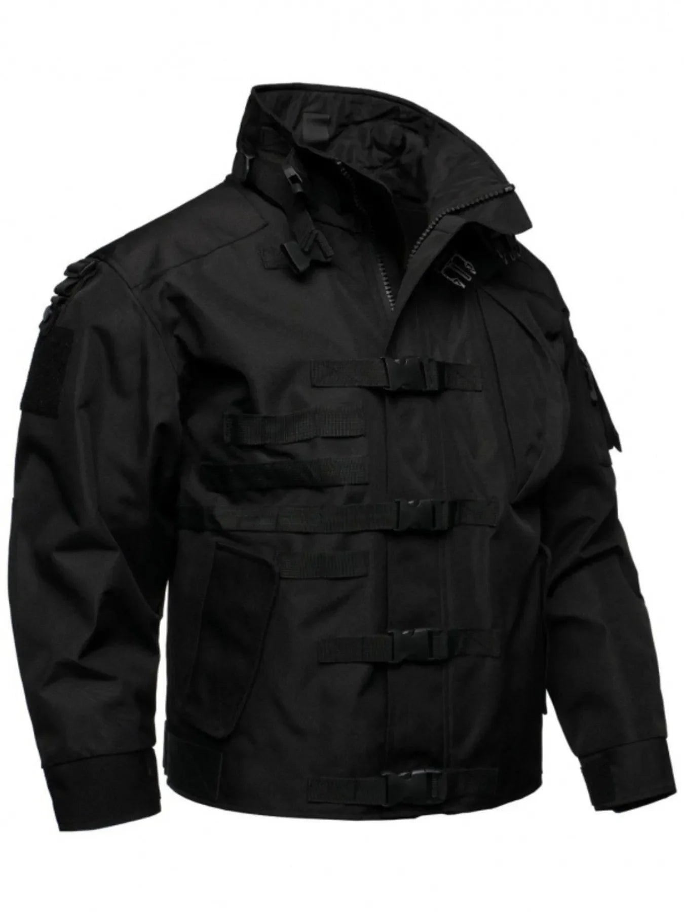 Chaqueta Impermeable Talla Grande de Hombre con Múltiples Hebillas Talla Grande