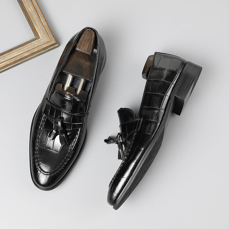 Men's Slip-On Leather Shoes Male