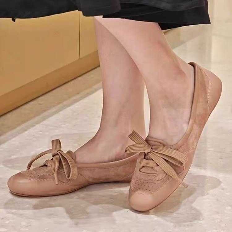 Niche Design Ballet Shoes, Strappy Leather Casual Flats, Mary Janes, Soft Sole Sneakers & Single Shoes For Women
