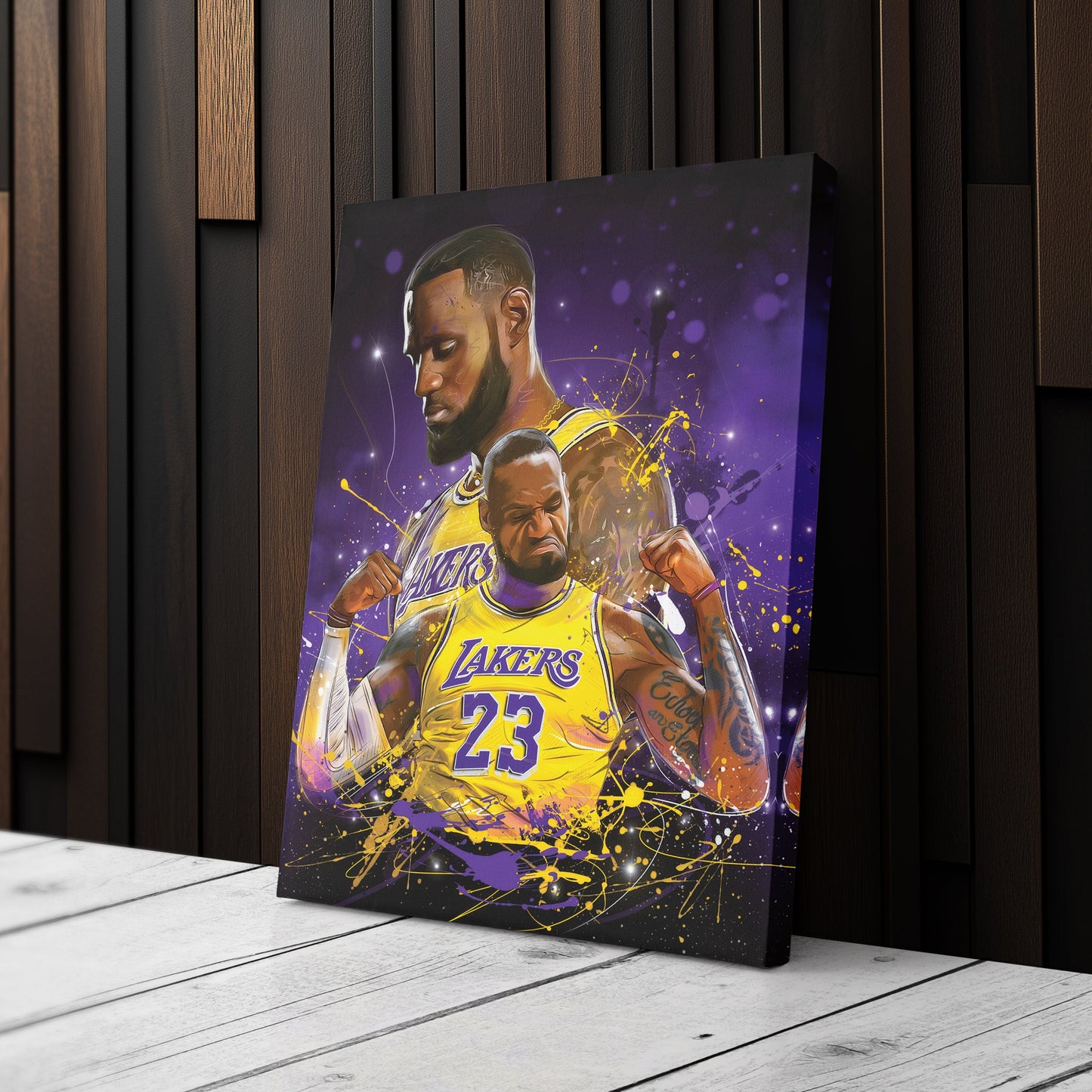 LeBron James Lakers Canvas – NBA Wall Art for Man Cave