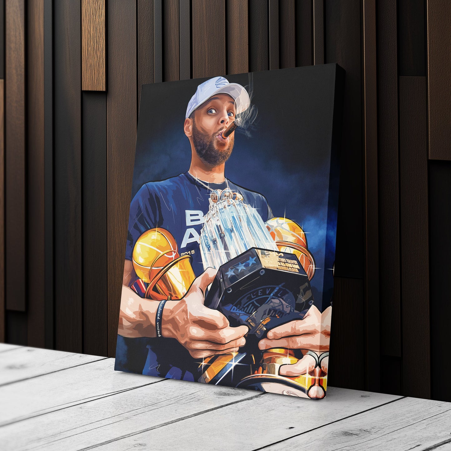 Lienzo de Stephen Curry – Arte de pared de la NBA para decoración infantil