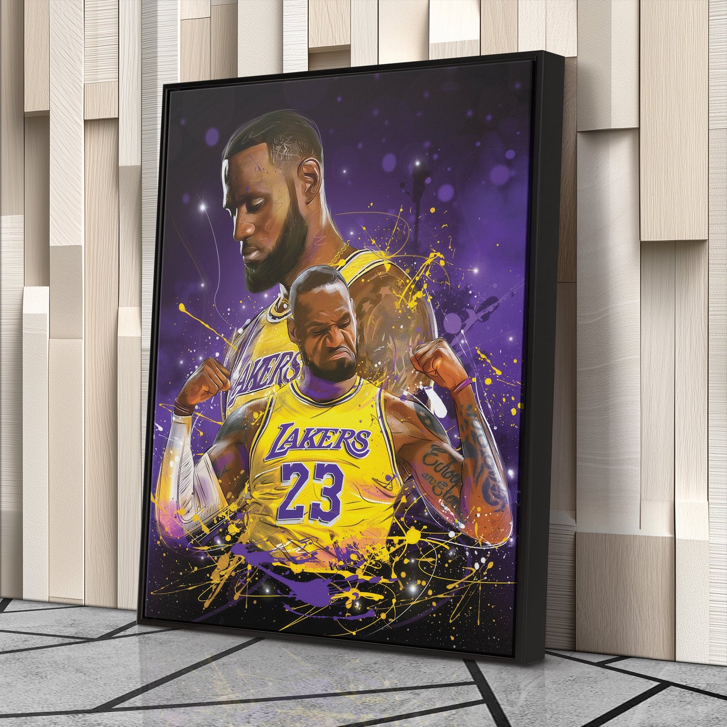 LeBron James Lakers Canvas – NBA Wall Art for Man Cave