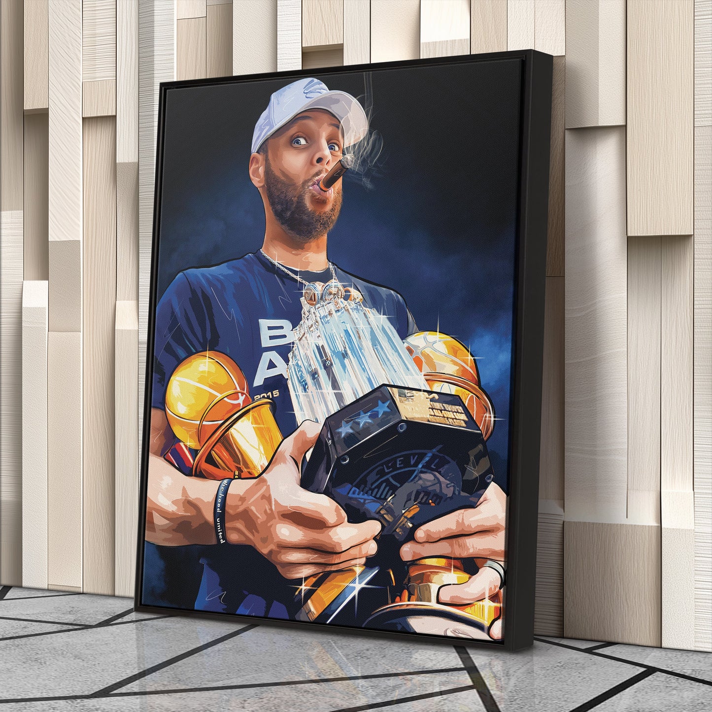 Lienzo de Stephen Curry – Arte de pared de la NBA para decoración infantil