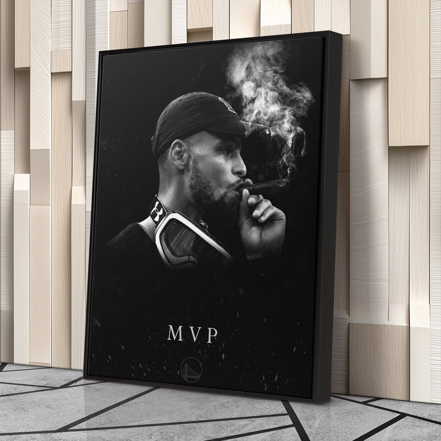 Stephen Curry Cigar Canvas – NBA Champion Wall Art
