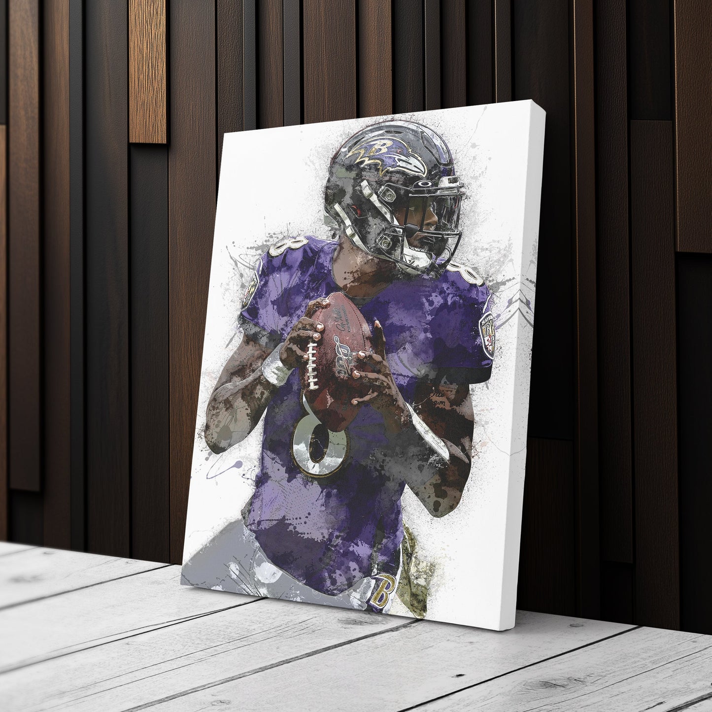Lienzo de Lamar Jackson – Decoración de Pared de los Baltimore Ravens