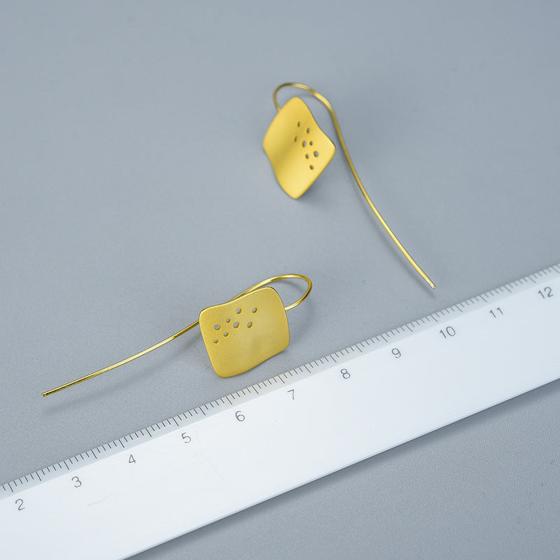 Imperfect Square Sterling Silver S925 Earrings