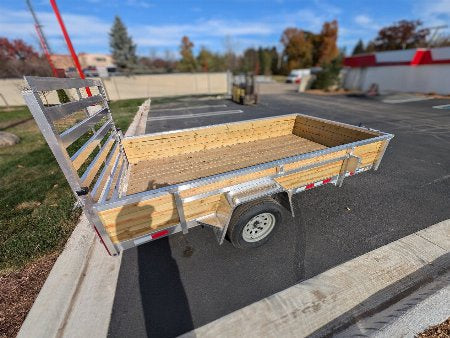 Silver Ox 6X10 Single Axle 3 Board "Woody" Aluminum Utility Trailer