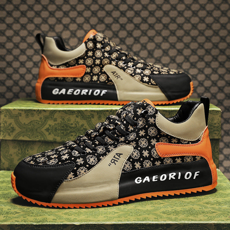 Men's Flower Pattern Casual Shoes