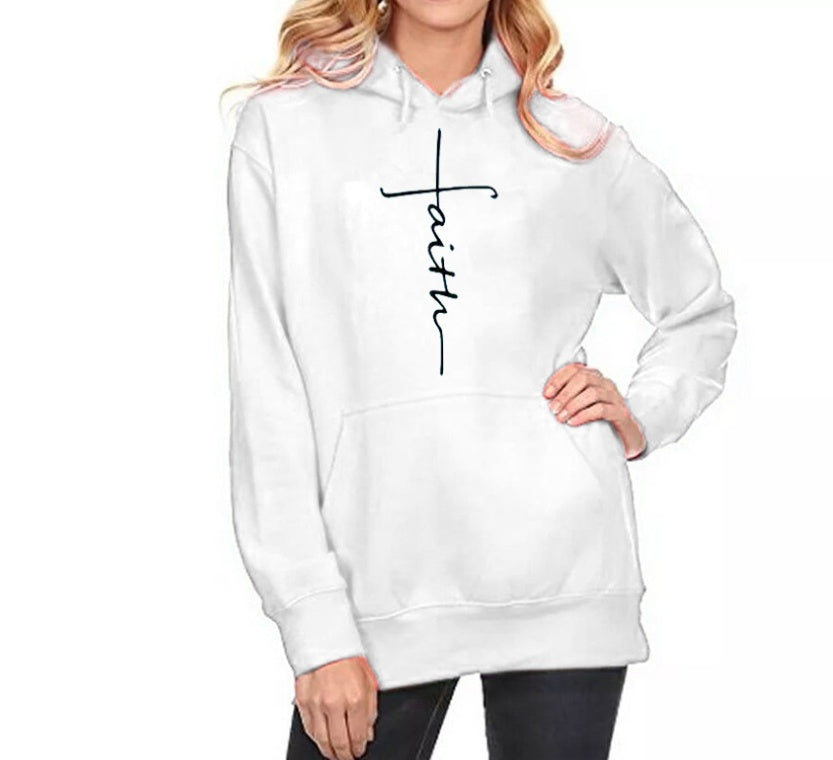 Long-sleeved fleece women's shirt autumn and winter pattern embroidered hooded sweater sports women's clothing