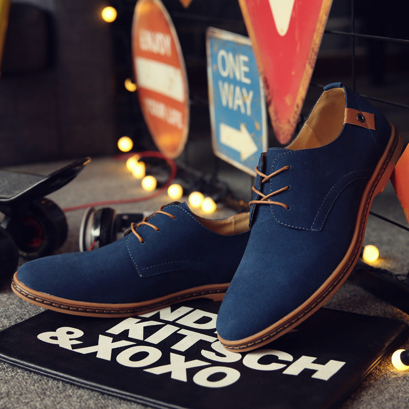 Men's Suede Derby Flats