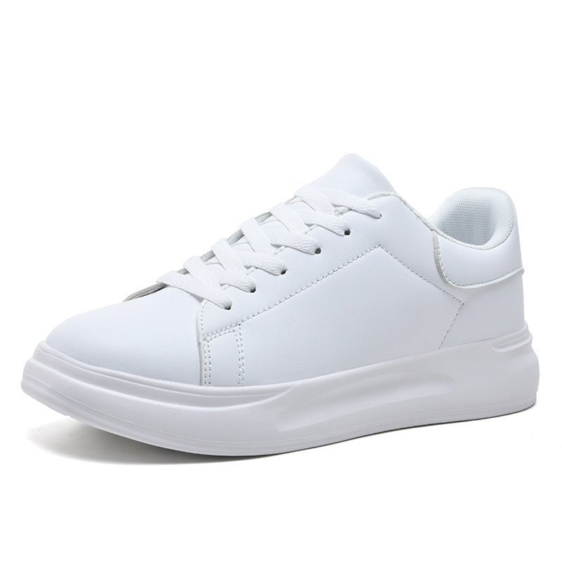 Extended-Size White Leisure Sneakers