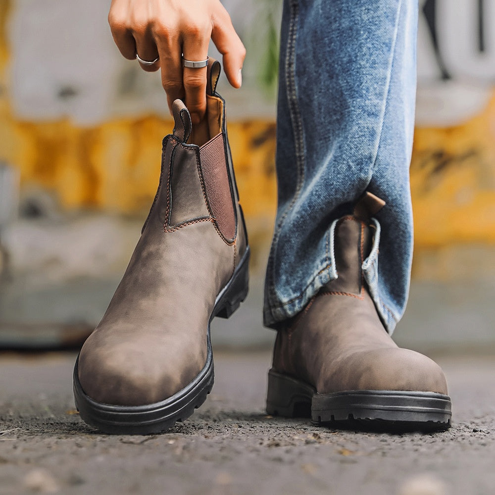 Vintage Leather Chelsea Boots
