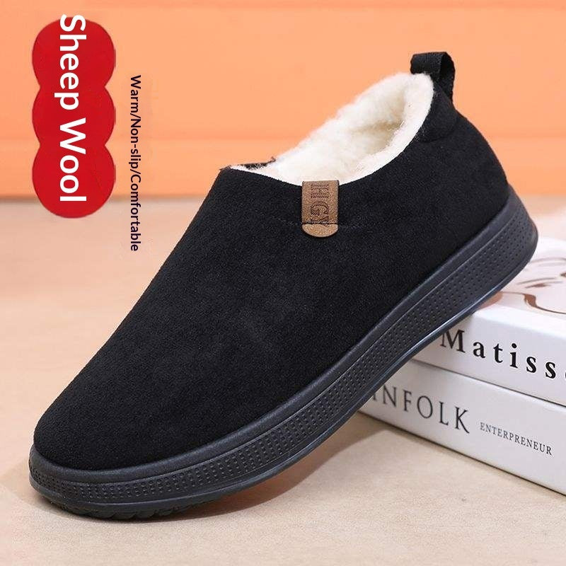 Fleece-Lined Merino Wool Slip-On Boots
